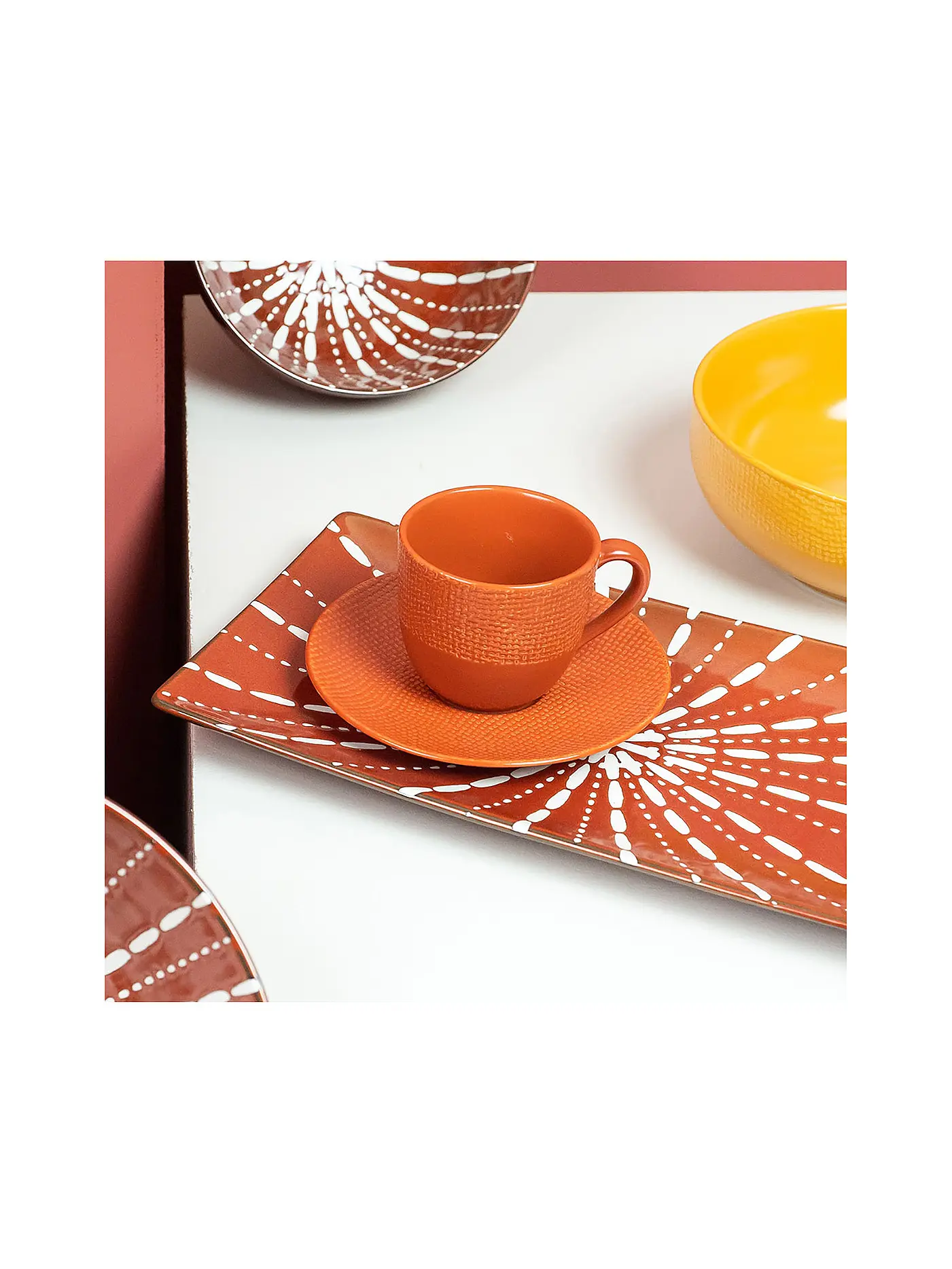 TABLE PASSION | Espressotasse mit Untertasse 220ml VESUVIO Terra | 